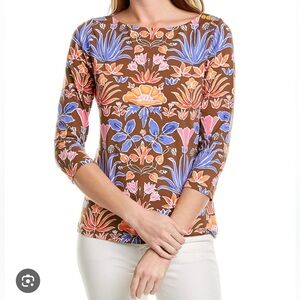 NWT J McLaughlin Wavesong Stained glass top